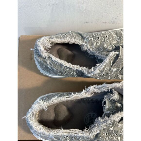 Rocket dog sneakers size 8 no lace sneaker taupe flowers plush foam insert - Picture 4 of 8